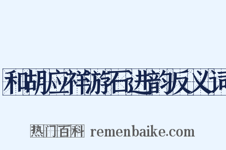 和胡应祥游石进韵反义词是什么意思的图片